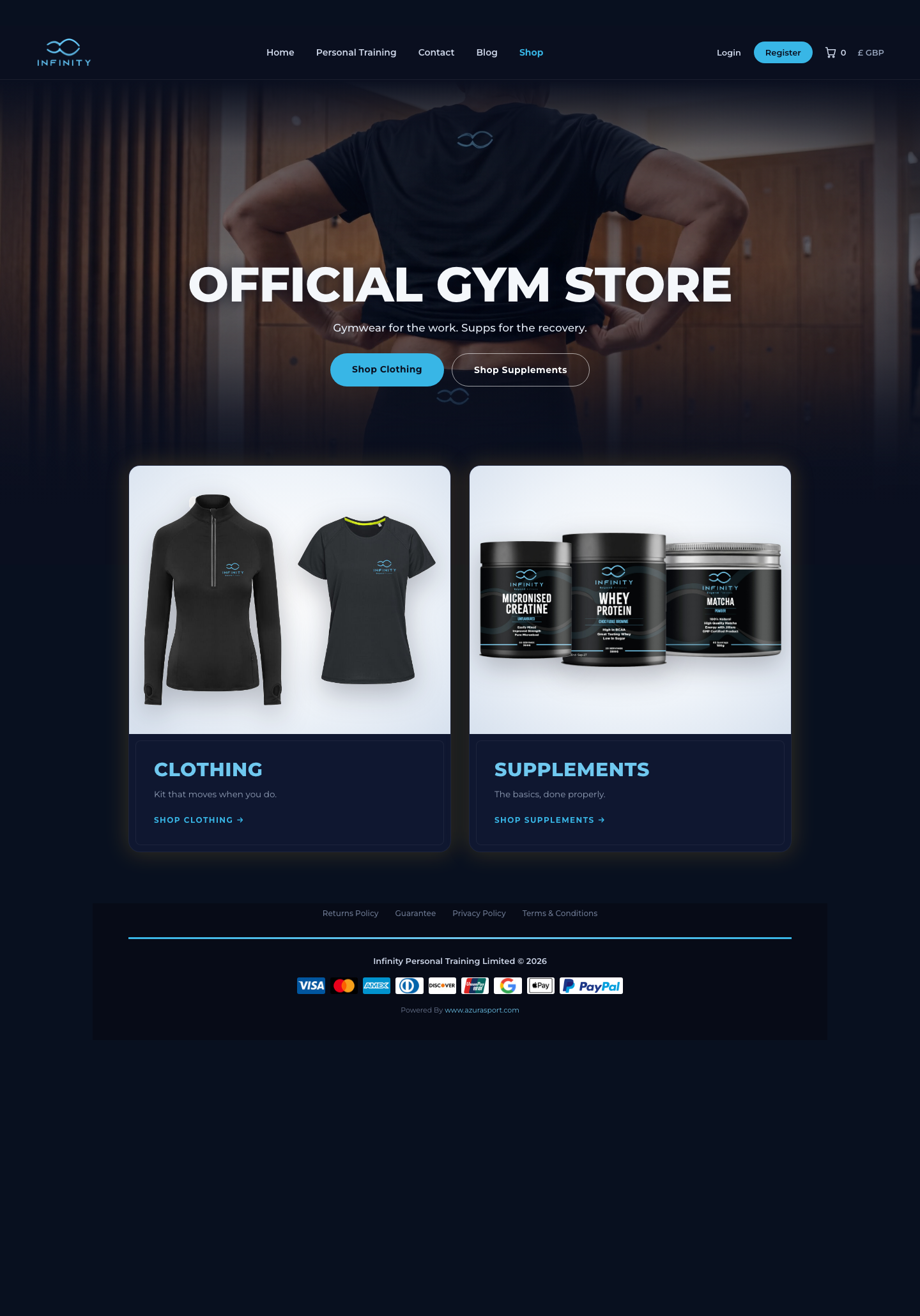 The rebuilt shop front